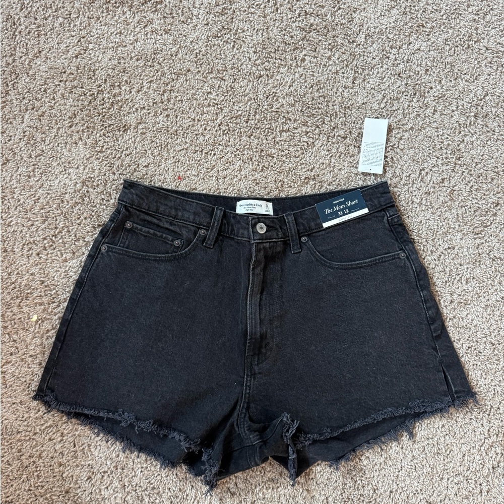Abercrombie Black Mom Shorts